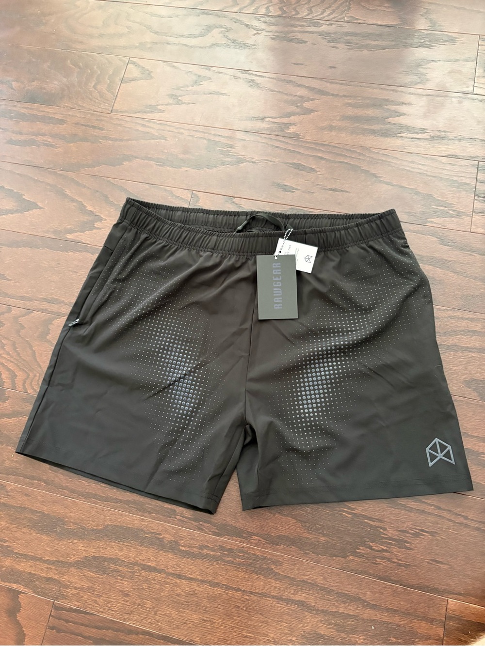NEW RawGear Edge Train Stretch Shorts Black Athletic Gym Shorts Size XL NWT